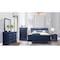 Global Furniture Usa Traditional Glam Rich Blue W /LED Charlie Blue Queen Bed Group With Led 2781 - alternate 1